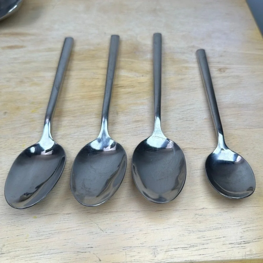 Oneida PORTER Flatware Spoons 4pc Silver Stainless Steel Replacement Mid-Century